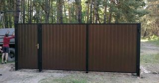 Купить распашные ворота из профнастила Орск, цена от 2780 руб.